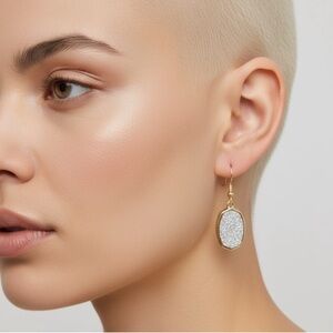 Jasmine Gold and Silver Textured Earrings